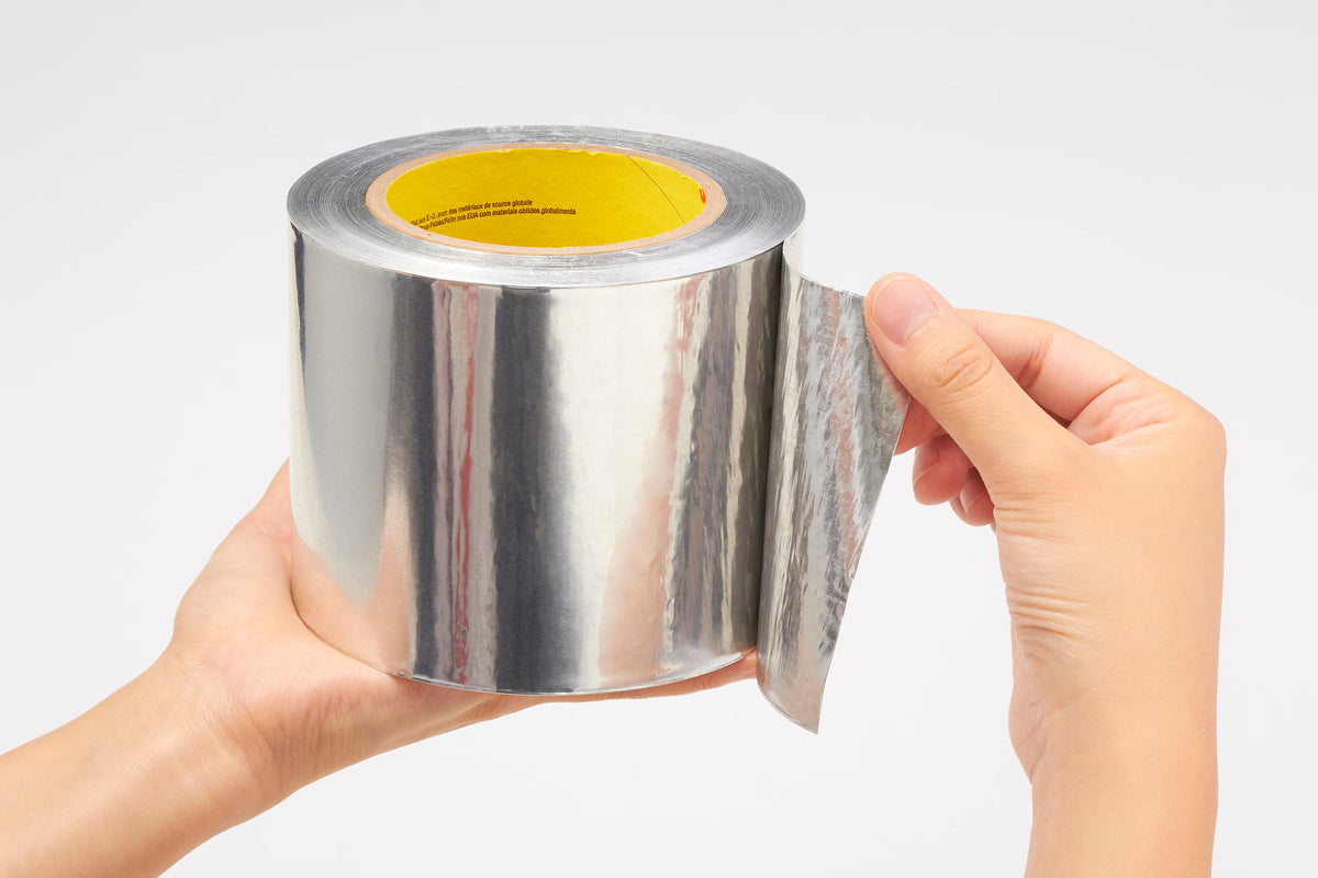 3M Aluminium Foil Tape 427, Silver, 50 mm x 55 m, 0.12 mm
