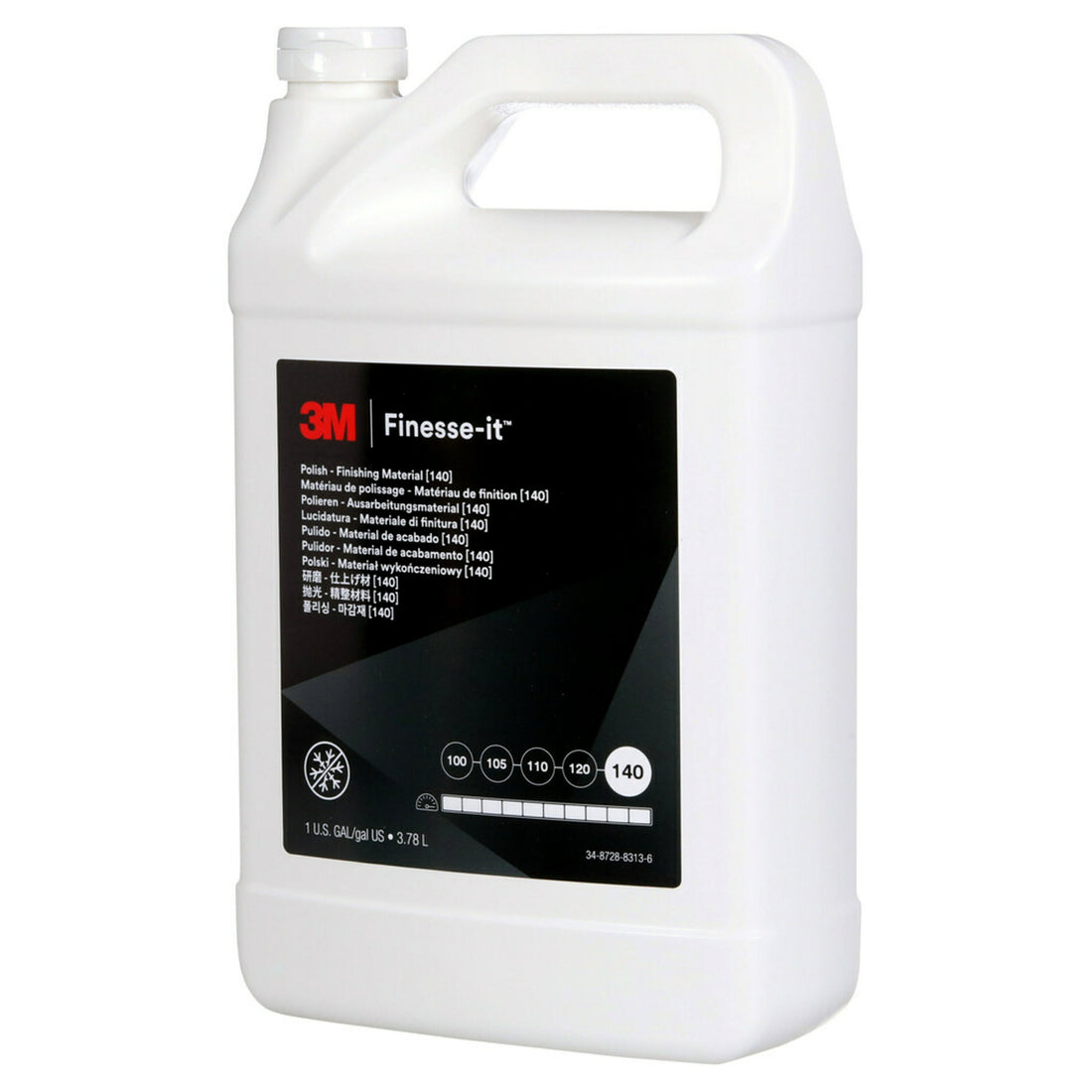 3M Finesse-it Polish - Finishing Material, 13084, White, Easy Clean Up, Gallon, 4 ea/Case