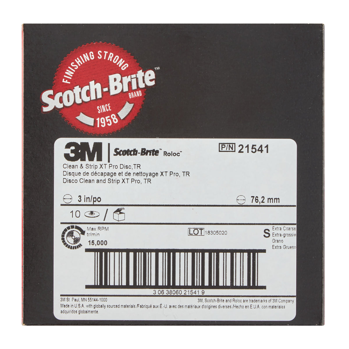 Scotch-Brite Roloc Clean and Strip XT Pro Disc XO-DR, 76 mm, S XCRS, Purple