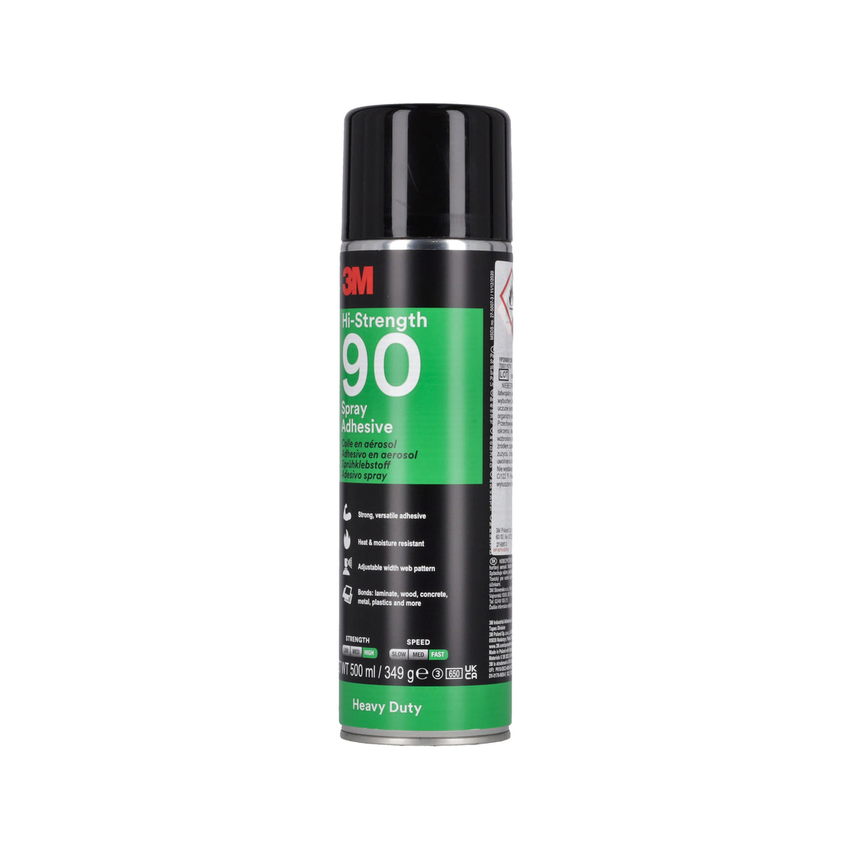 3M Hi-Strength 90 Spray Adhesive, Transparent, 500 ml