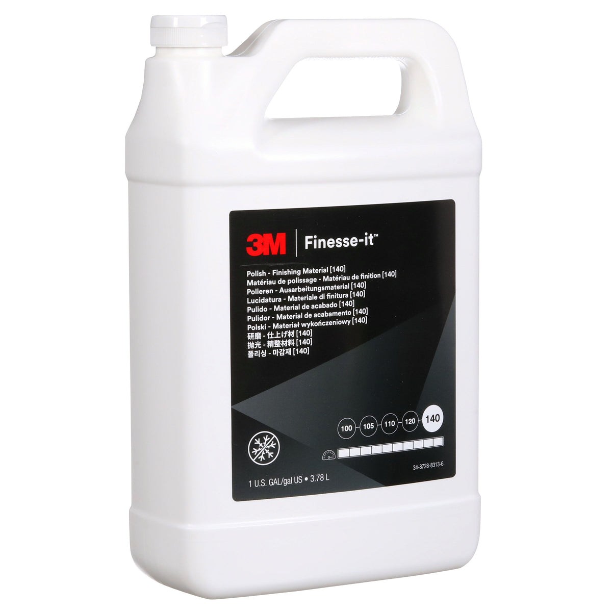 3M Finesse-it Polish - Finishing Material, 13084, White, Easy Clean Up, Gallon, 4 ea/Case