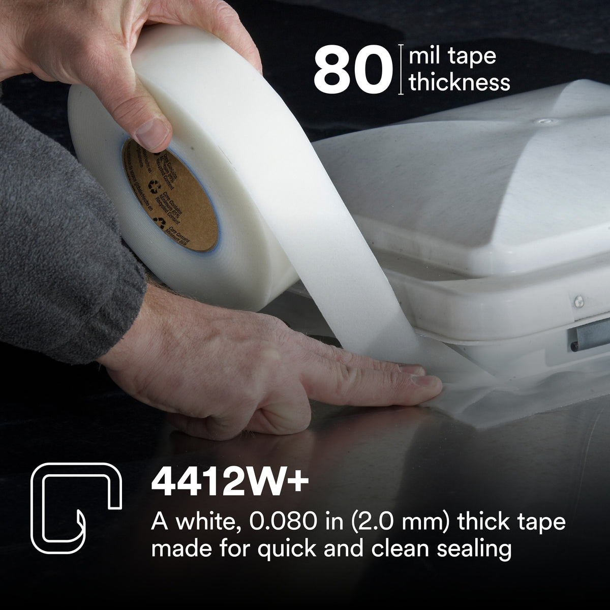 3M Extreme Sealing Tape 4412W+, White, 50 mm x 16.5 m