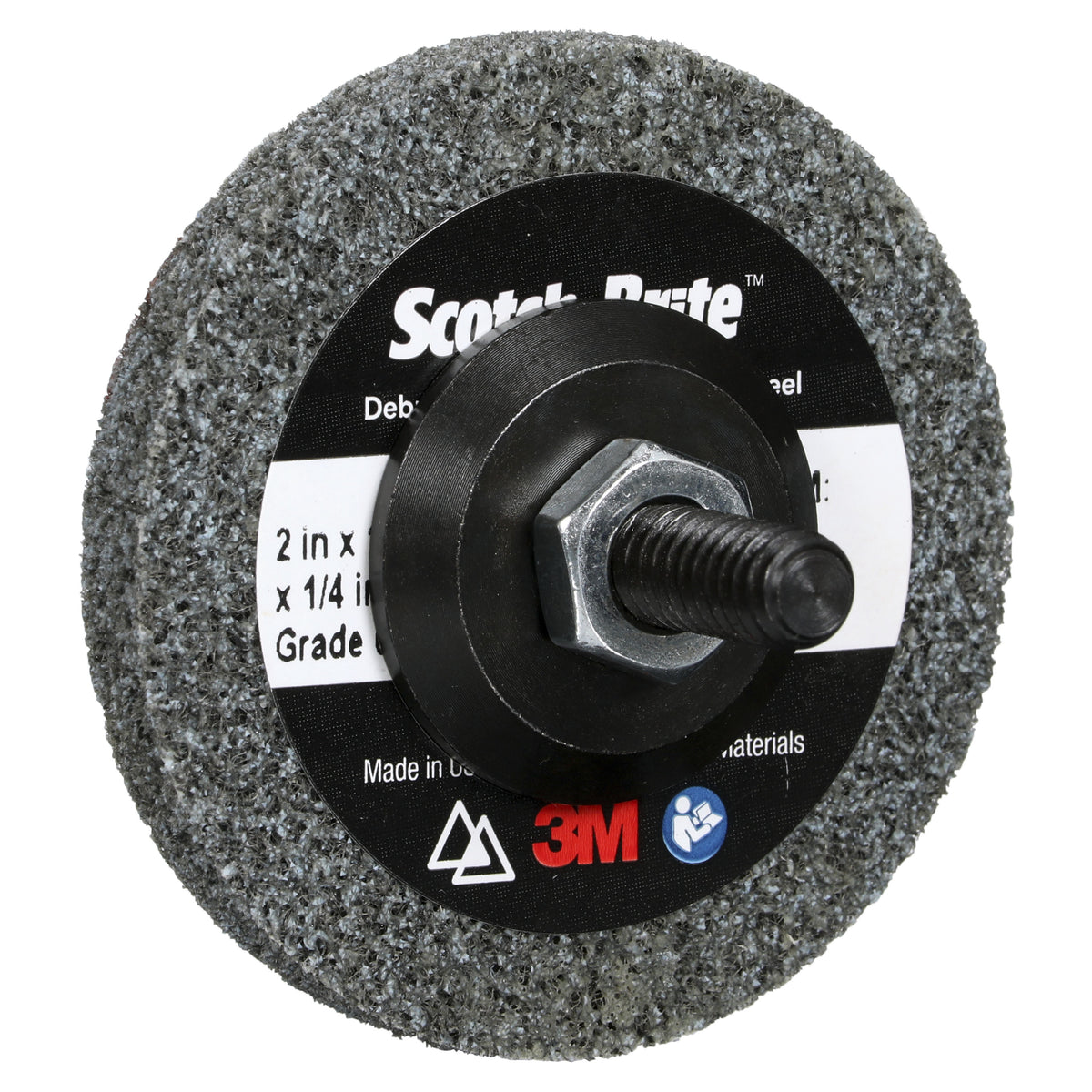Scotch-Brite Deburr and Finish PRO Unitized Wheel DP-UW, 50 mm x 6.35 mm x 6.35 mm, MED