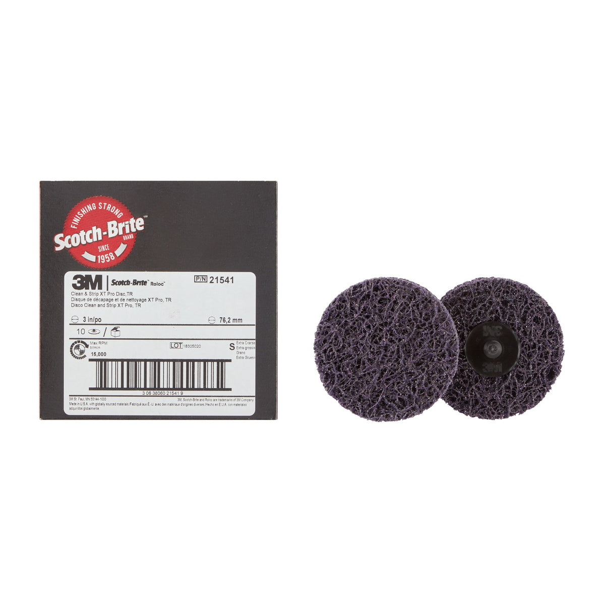 Scotch-Brite Roloc Clean and Strip XT Pro Disc XO-DR, 76 mm, S XCRS, Purple