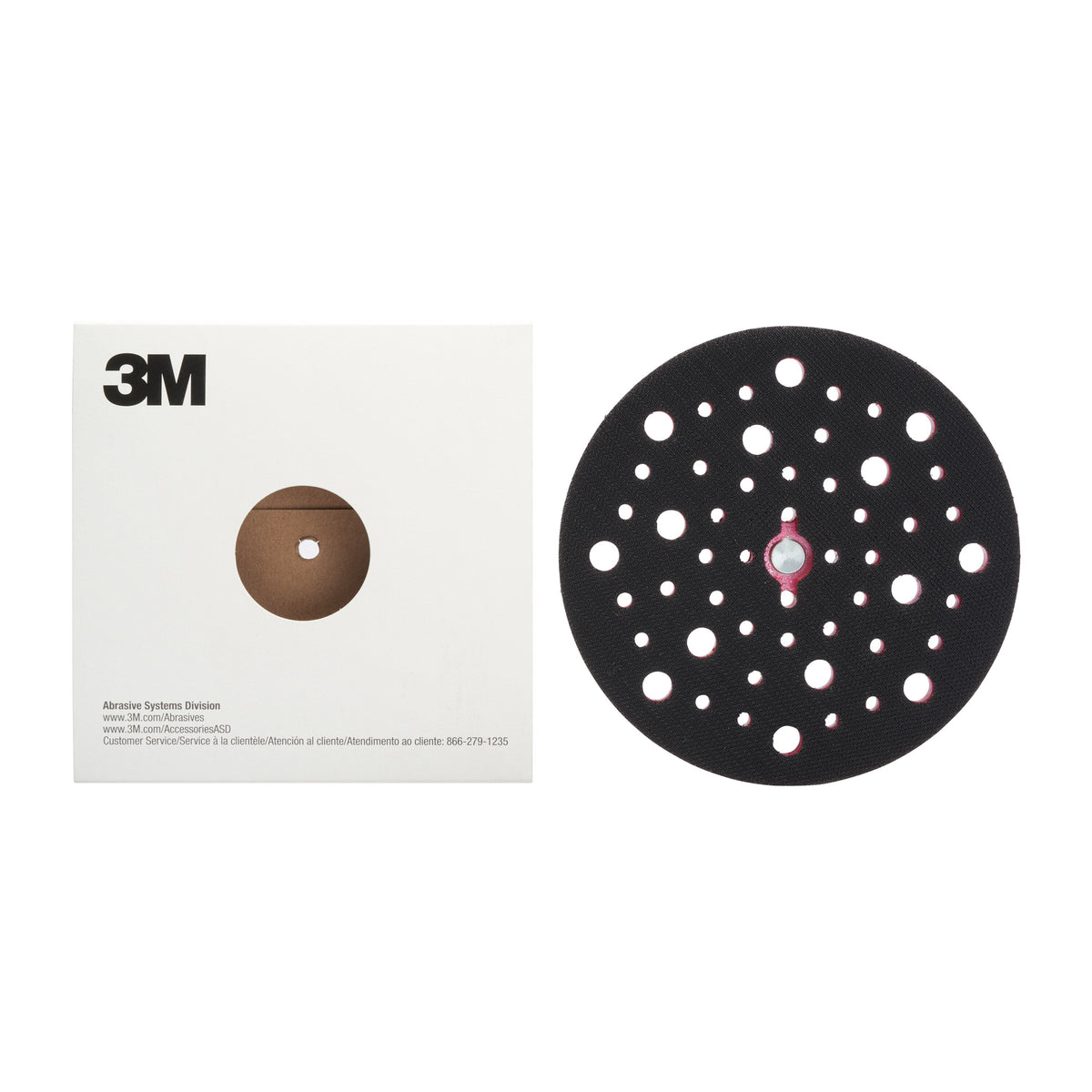 3M Xtract Low Profile Finishing Back-up Pad, 152 mm x 9.52 mm x 15.8 mm, 53 Hole