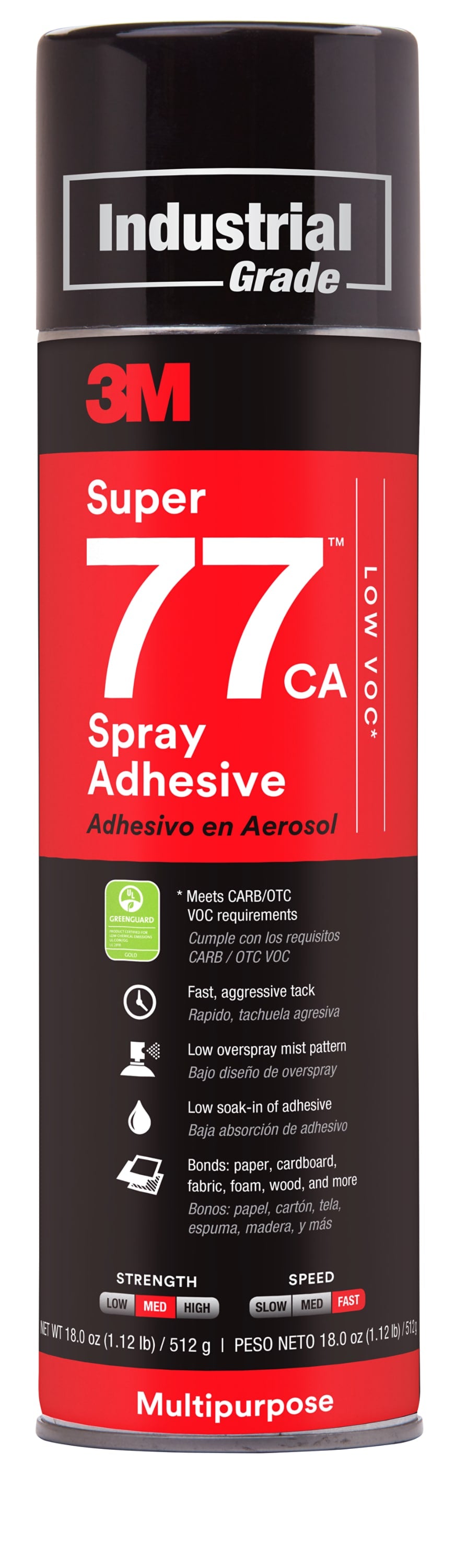 3M Super 77 Multipurpose Spray Adhesive, Beige, 500 ml