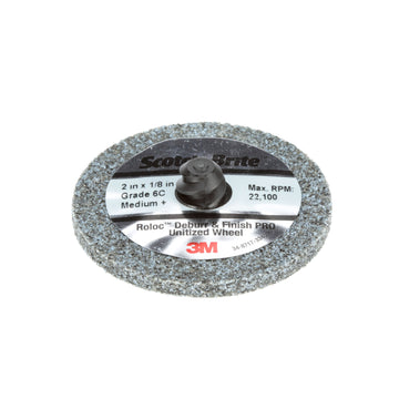 Scotch-Brite Roloc Deburr and Finish PRO Unitized Wheel, 76 mm x 6.35 mm, 2S FIN