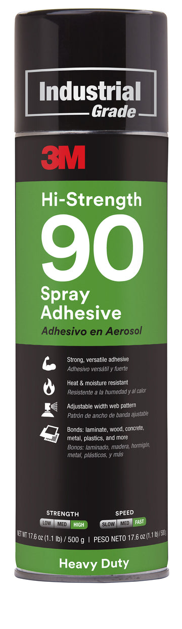 3M Hi-Strength 90 Spray Adhesive, Transparent, 500 ml